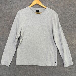 Finisterre Harlyn Logo Tee Shirt Mens Medium Crewneck Organic Cotton Long Sleeve